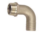 Perko 1 1 4inch Pipe to Hose Adapter 90 Degree Bronze MADE IN THE USA Perko