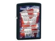 Zippo Matte Military Wives Prayer Lighter Black 5 1 2 x 3 1 2 Cm Zippo