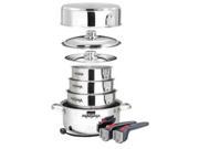 Magma 10 Piece Stainless Steel Induction Cook Top Gourmet Nesting Cookware Set Magma
