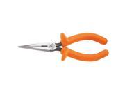 Klein Tools D203 6 INS 6 Inch Insulated Standard Long Nose Pliers Side Cutting Klein