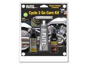 Flitz Cycle 2 Go Care Kit w Polish Speed Waxx Chrome Clean Microfiber Cloth FLITZ
