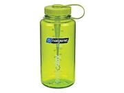 Nalgene 32 oz Tritan Wide Mouth Loop Top Water Bottle Spring Green Outdoor