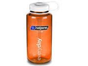 Nalgene BPA FREE 32oz Wide Mouth Tritan Water Bottle Orange w White Cap Outdoor