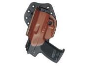 Aker Leather Black Left Hand 268A Flatside Paddle Xr19 Strapless Open Top Holster Glock 23