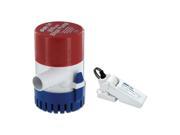 Rule 800 GPH Round Non Automatic Bilge Pump w Rule A Matic Float Switch 12V Jabsco