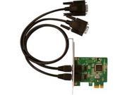 Dp 2 Port Industrial Rs232 Pcie Adapter Card W 15kv Esd