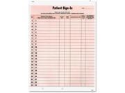 Patient Sign In Label Forms 8 1 2 x 11 5 8 125 Sheets Pack Salmon