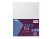 Quadrille Pads 8 Squares Inch 8 1 2 x 11 White 50 Sheets