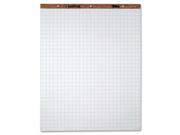 TOPS 7902 Easel Pad 3 hole punched white 15 lb 1 in square UPC on each 50 SH per PD