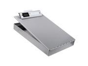 Redi Rite Aluminum Storage Clipboard 1 Clip Cap 8 1 2 x 12 Sheets Silver