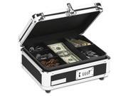 Plastic Steel Cash Box W tumbler Lock Black Chrome