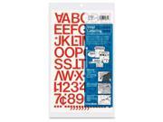 Chartpak CHA01032 Vinyl Numbers Letters 1in. Red