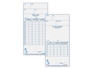 Time Card for Model Atr120 Electronic Clock Weekly or Biweekly 250 Pack