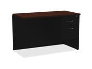 Right Return Desk 24 x48 Black Walnut