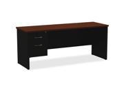 Left Pedestal Credenza 24 x72 Black Walnut