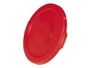 RUBBERMAID FG260900RED Trash Can Top Flat Red 16 In. Dia.