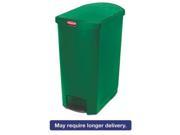 Rubbermaid FG1883589 Slim Jim Resin Step On Container End Step Style 24 gal Green