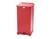 RUBBERMAID FGST24EPLRD Step On Trash Can Square 24 gal. Red