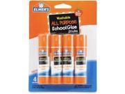 Elmers E542 Washable School Glue Sticks .24oz Repositionable Stick Four Pack