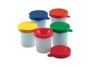 Charles Leonard Co. LEO73010 Paint Cups w Colored Lid 10 ST Assorted Colors