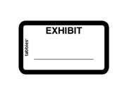 Tabbies Tabbies Color coded Exhibit Labels 1.62 Width x 1 Length 252 Pack White