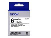 Epson LabelWorks Standard LK Tape Cartridge ~1 4 Black on White