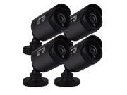 4 Pk 720p Wired Sec Cam Blk