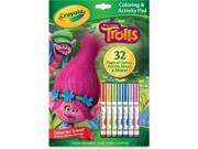 Crayola Coloring and Activity Pad w Markers Trolls 04 6919