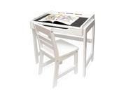 LIPPER 654WH Childs Desk and Chair Set Wht