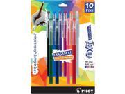 Pilot 072838324542 Frixion Colorsticks Erasable Gel Ink Pens Assorted 0.7 Mm 10 Pack