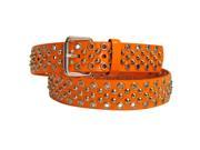 Orange Neon Golden Studded Spike Grommet Belt