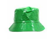 Green Crushable Bucket Style Rain Cap Hat