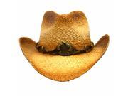 Distressed Cowboy Hat With Pistol Hatband