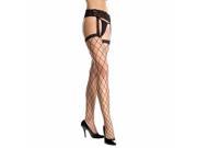 Black Fence Net Garter Belt Tights