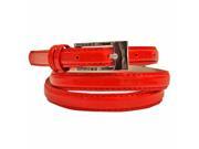 Red Patent Leather Thin Belt