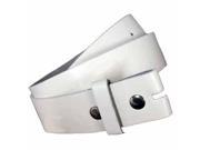 White 1.5 Wide Snap Removable Buckle Belt
