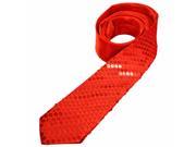 Red Sequin Thin Unisex Neck Tie