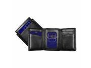 Black Buxton Men s Leather ID Trifold Wallet