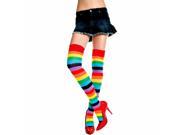 Rainbow Multicolor Stripe Thigh Highs