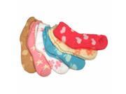 Colorful Multi Pattern 6 Pack Assorted Fuzzy Socks