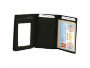 Trifold Black Classic Leather Men s Deluxe Wallet