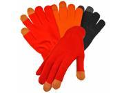 Red Black Orange 3 Pack Texting Gloves