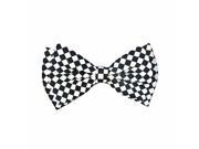 Black White Check Pre Tied Men s Bow Tie