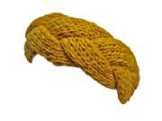 Yellow Soft Knit Braid Ear Covering Headband