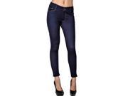 Navy Blue Stretchy Fashion Footless Jean Jeggings With Pockets