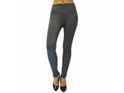 Charcoal Gray Full Length Seamless Footless Legging Tights
