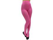Opaque Hot Pink Stretchy Leotard Tights