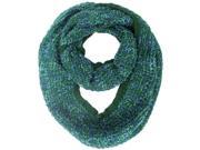 Green Heavy Multicolor Knit Circle Scarf