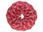 Red Two Tone Knit Circle Scarf