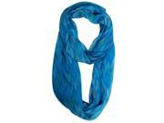 Teal Blue Colorful Light Zigzag Ring Scarf